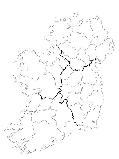 Blank Map Of Ireland 32 Counties