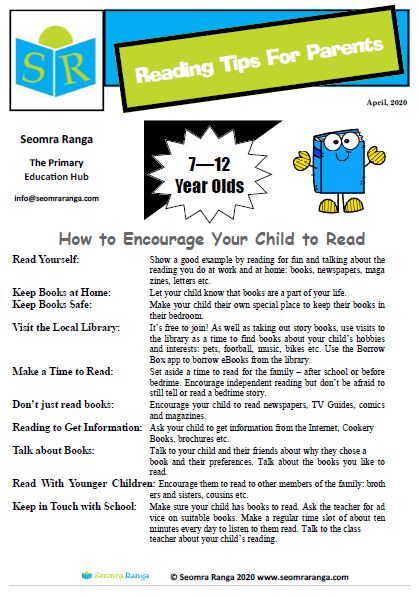 reading tips for parents newsletters