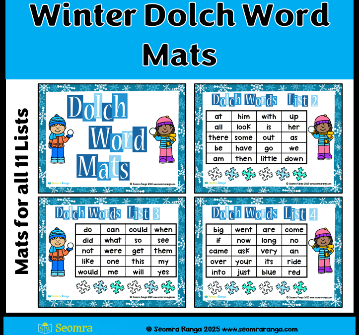 Winter Dolch Word Mats