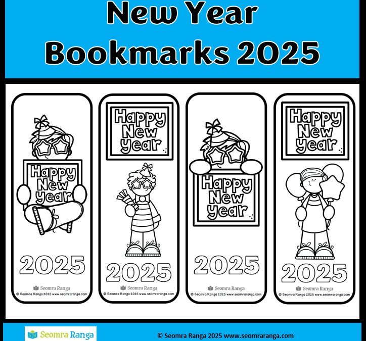 New Year Bookmarks 2025