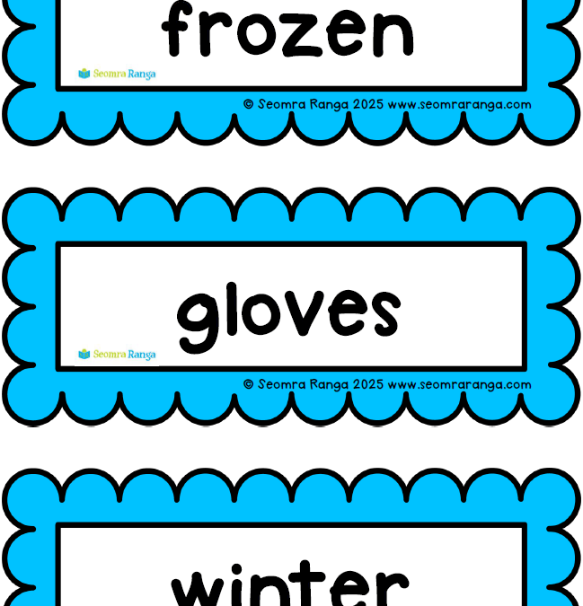 Winter Vocabulary Flashcards