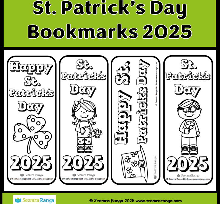 St. Patrick’s Day Bookmarks 2025